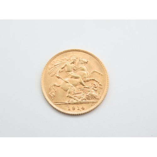 208 - Gold Half Sovereign Dated 1914