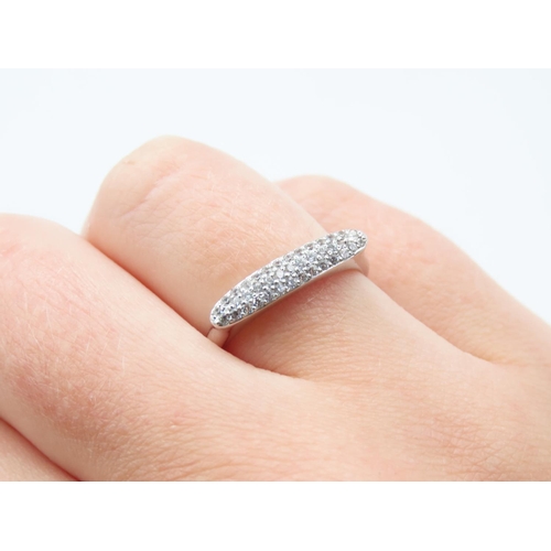 215 - 9 Carat White Gold Gemset Ladies Ring Size Q