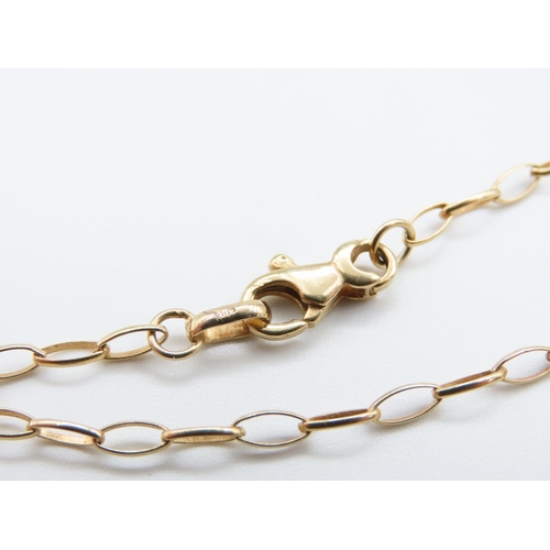 290 - 9 Carat Yellow Gold Adorned Necklace Chain 42cm Long