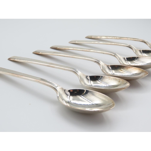 316 - Set of Six Silver Teaspoons Hallmarked contained within Presentation Case Each 11cm Long