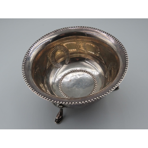 317 - Irish Silver Bowl with Shaped Supports Hallmarks to Base 14cm Diameter x 7cm High