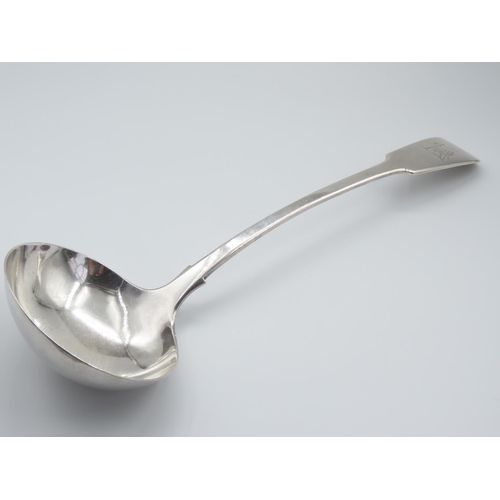 333 - Silver Ladle Shaped Form Fiddle Pattern 30cm Long