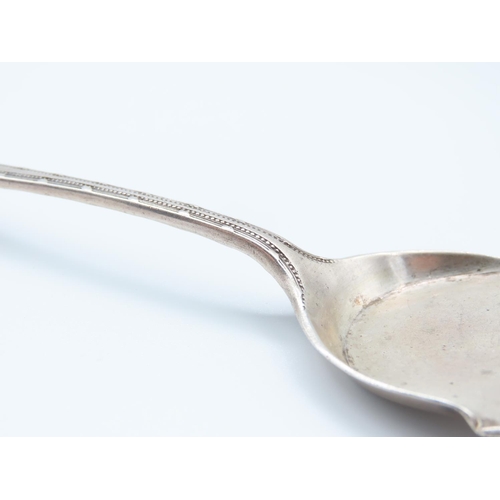 337 - Silver Melon Spoon Bright Cut Detailing 15cm Long