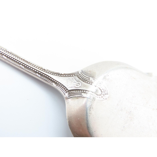 337 - Silver Melon Spoon Bright Cut Detailing 15cm Long