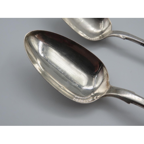 342 - Pair of Silver Serving Spoons Kings Pattern Each 23cm Long