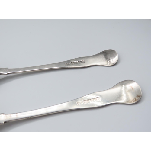 342 - Pair of Silver Serving Spoons Kings Pattern Each 23cm Long