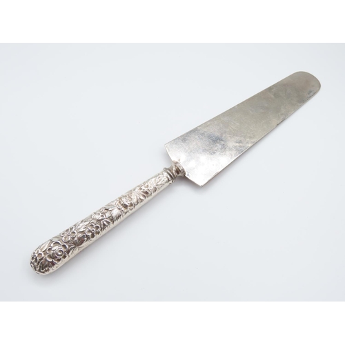 343 - Cake Serving Knife Silver Handle 25cm Long