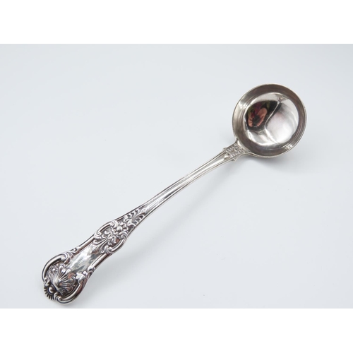 344 - Silver Tureen Spoon Kings Pattern 17cm Long