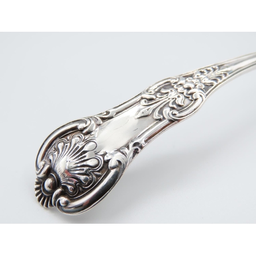 344 - Silver Tureen Spoon Kings Pattern 17cm Long