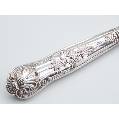 348 - Serving Fork Silver Handled 18cm Long