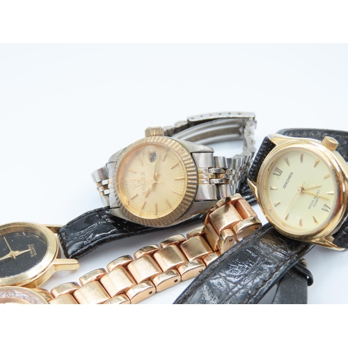 361 - Six Various Ladies Watches including Heart Example and Diamond Inset Quartz Watch