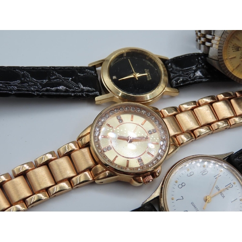 361 - Six Various Ladies Watches including Heart Example and Diamond Inset Quartz Watch