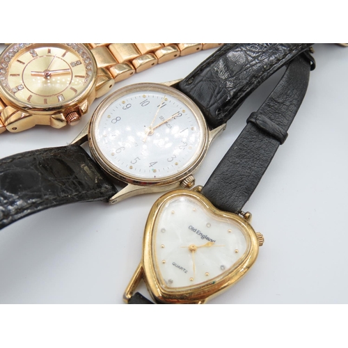 361 - Six Various Ladies Watches including Heart Example and Diamond Inset Quartz Watch