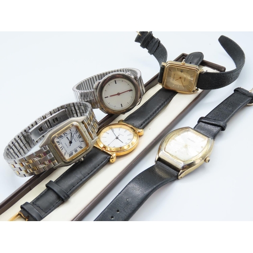 362 - Five Gentlemans Wristwatches including Two Gold Filled Examples