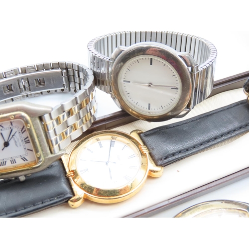 362 - Five Gentlemans Wristwatches including Two Gold Filled Examples