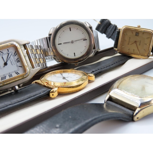 362 - Five Gentlemans Wristwatches including Two Gold Filled Examples