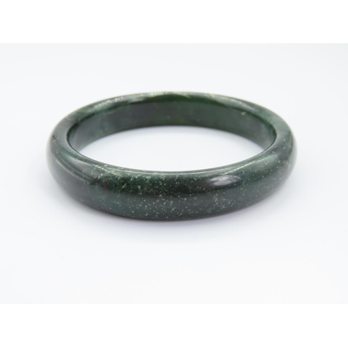 365 - Carved Jade Ladies Bangle Vintage 6.5cm Diameter