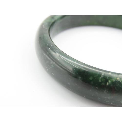 365 - Carved Jade Ladies Bangle Vintage 6.5cm Diameter