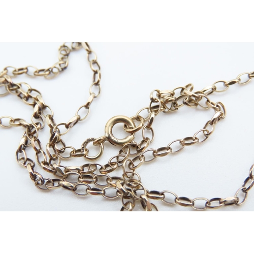 37 - Diamond Set 9 Carat Gold Crucifix Pendant Necklace Mounted on 9 Carat Yellow Gold Belcher Chain