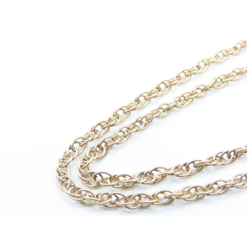 372 - 9 Carat Yellow Gold Ladies Chain Interlinking Form 56cm Long