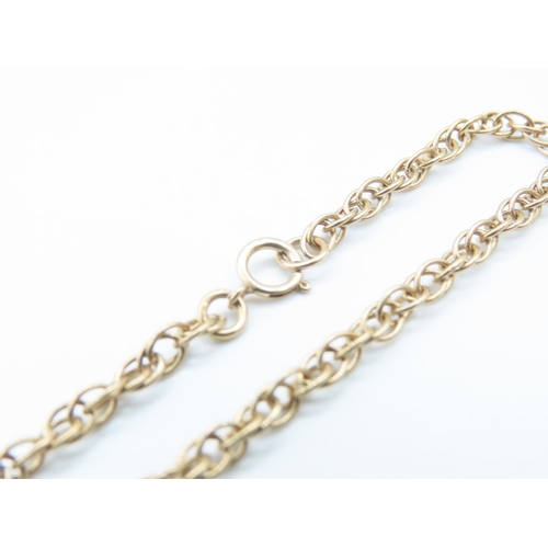 372 - 9 Carat Yellow Gold Ladies Chain Interlinking Form 56cm Long