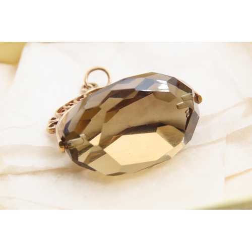 66 - 9 Carat Yellow Gold Mounted Swivel Facet Cut Gem Stone Fob