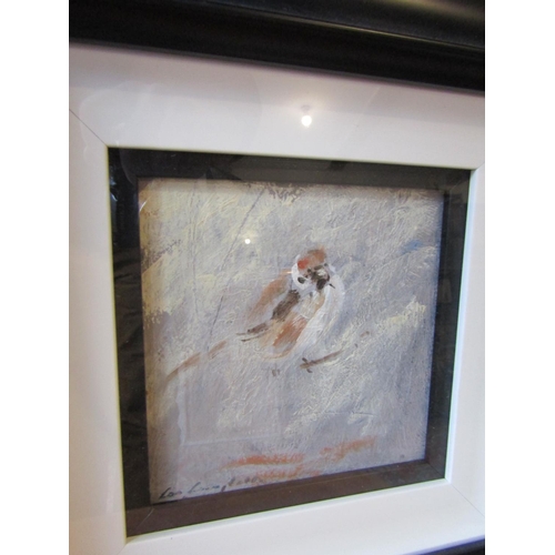 674 - Con Campbell 'My Winter Friend' Oil on Board Signed Lower Right Approximately 7 Inches High x 7 Inch... 