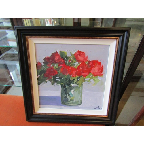 677 - Vivian Mandalia Still Life Oil on Board Approximately 12 Inches High x 12 Inches Wide Signed Lower R... 