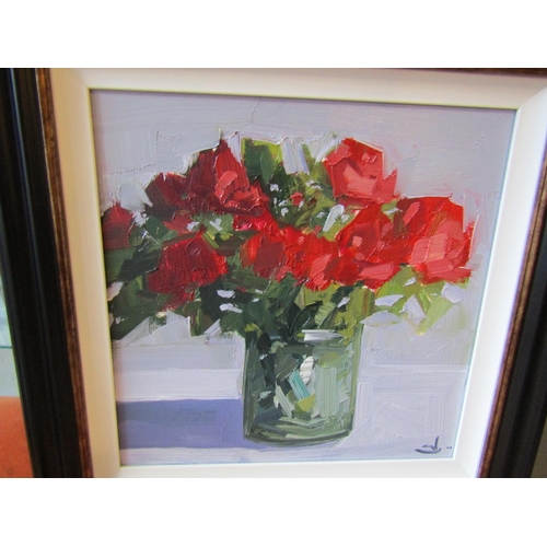 677 - Vivian Mandalia Still Life Oil on Board Approximately 12 Inches High x 12 Inches Wide Signed Lower R... 