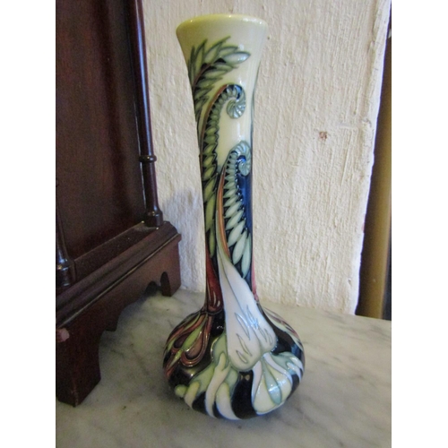 694 - Moorcroft Porcelain Vase Slenderneck Form Approximately 9 Inches High