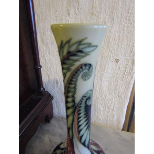 694 - Moorcroft Porcelain Vase Slenderneck Form Approximately 9 Inches High