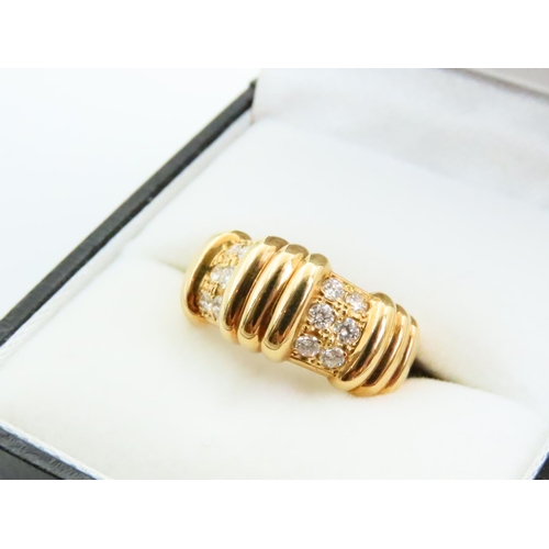 70 - Dior of Paris Diamond Ring Mounted on 18 Carat Yellow Gold Total Diamond Weight 0.5 Carats Colour G ... 