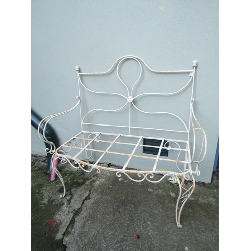 711 - Wrought Metal Garden Seat Approximately 4ft Wide