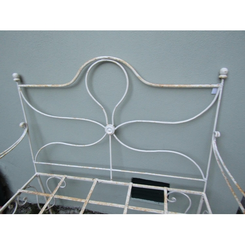 711 - Wrought Metal Garden Seat Approximately 4ft Wide