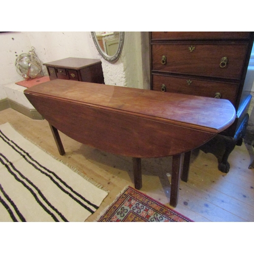 716 - Antique Irish Mahogany Drop Leaf Hunt Table 6ft Long Approximately