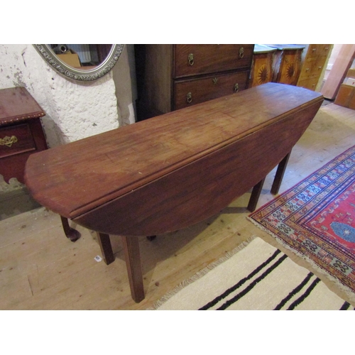 716 - Antique Irish Mahogany Drop Leaf Hunt Table 6ft Long Approximately