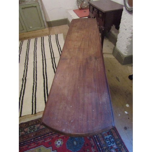 716 - Antique Irish Mahogany Drop Leaf Hunt Table 6ft Long Approximately