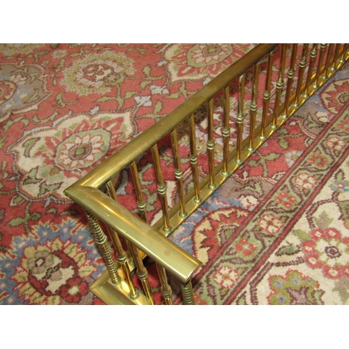 837 - Antique Cast Brass Rail Form Fender 3ft Wide