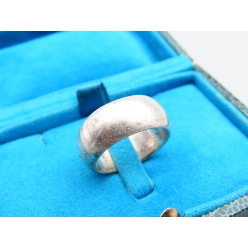 112 - Silver Ladies Band Ring Size R