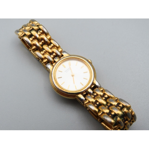 116 - Seiko Ladies Quartz Watch with Original Presentation Box Spare Links Present Rolled Gold Working Ord... 