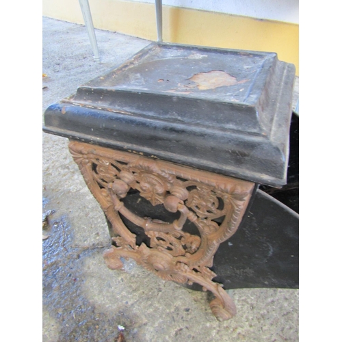 1466 - Victorian Metal Coal Companion Fall Front Ormolu Mounts Approximately 12 Inches Wide x 20 Inches Hig... 