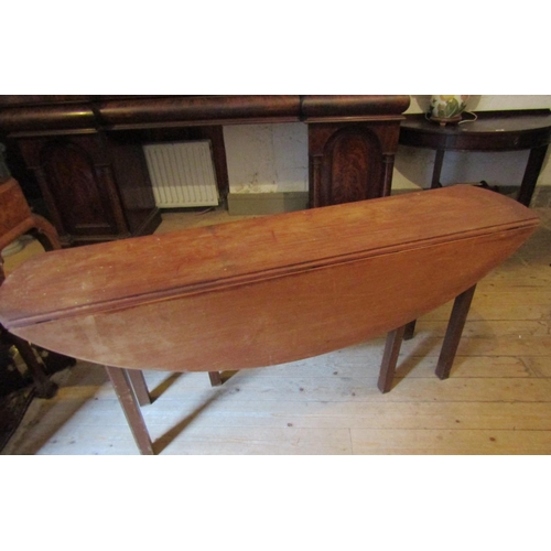 1467 - Irish Georgian Mahogany Drop Leaf Hunt Table 6ftv 2 Inches Long