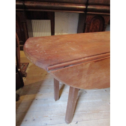 1467 - Irish Georgian Mahogany Drop Leaf Hunt Table 6ftv 2 Inches Long