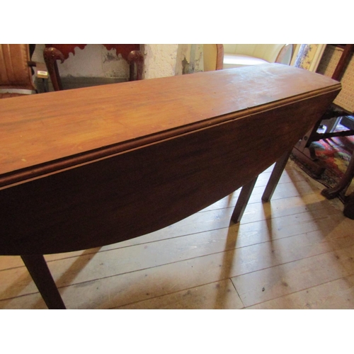 1467 - Irish Georgian Mahogany Drop Leaf Hunt Table 6ftv 2 Inches Long