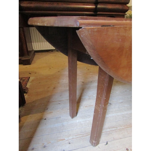 1467 - Irish Georgian Mahogany Drop Leaf Hunt Table 6ftv 2 Inches Long