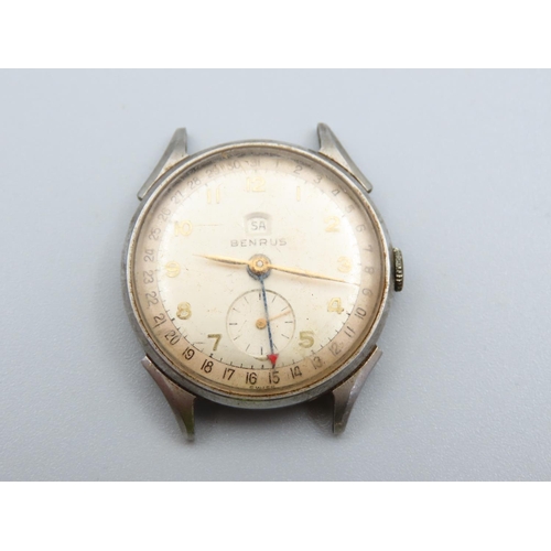 149 - Benrus Vintage Twin Dial Gentleman's Wristwatch with Day Aperture