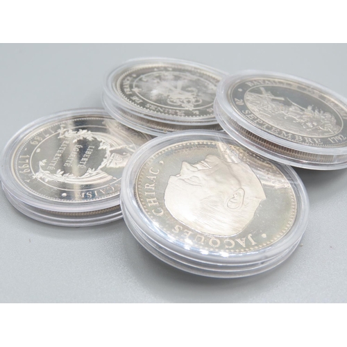 153 - Four Pure Silver Coins Incapsulated