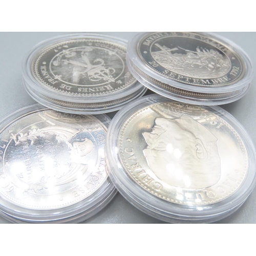 153 - Four Pure Silver Coins Incapsulated