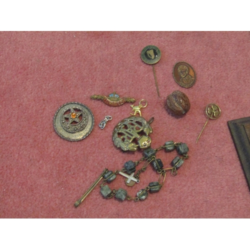 1711 - Various Badges and Pins etc Including Cowra Gold Figure of Kangaroo Quantity as Photographed