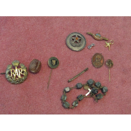 1711 - Various Badges and Pins etc Including Cowra Gold Figure of Kangaroo Quantity as Photographed